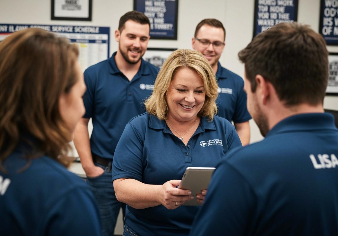 Contact center leader reviewing AI guardrail policies on a monitoring dashboard.